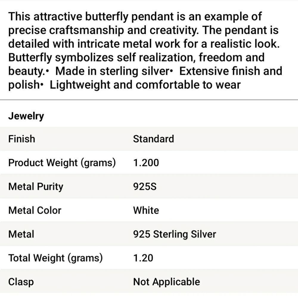 Butterfly Pendant - Picture 8 of 8